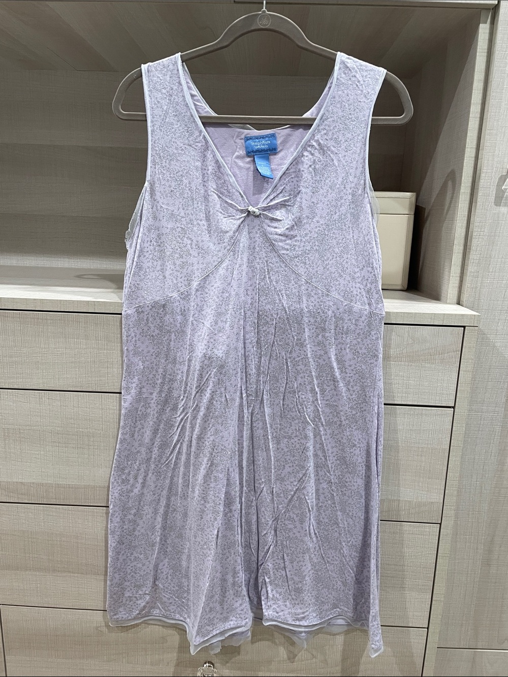 Simply Vera Vera Wang Lavender Sleeveless Nightgown with Center Twist